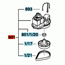 F016103595 Электромотор для Rotak 34, Rotak 1400, Rotak 37, Rotak 36
